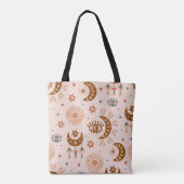 Hemeloog, maan, zonpatroon. tote bag (Achterkant)
