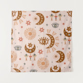 Hemeloog, maan, zonpatroon. wandkleed (Voorkant)