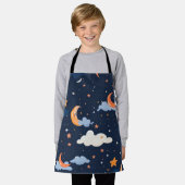 Hemelpatroon papieren astronomie schort (Gedragen)