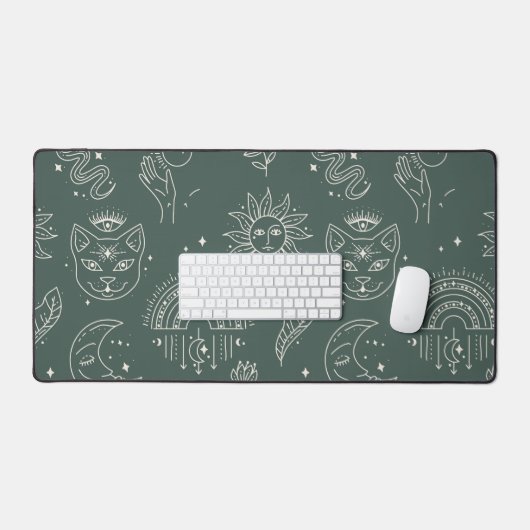 hemelpatroon van derde-oogkatten bureaumat (Keyboard & Muis)