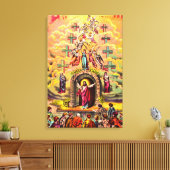 Hemelpoort Jezus omhelsd door engelen Canvas Afdruk (Insitu (Woonkamer))