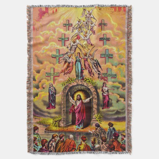 Hemelpoort Jezus omhelsd door engelen Deken (Voorkant Verticaal)