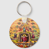 Hemelpoort Jezus omhelsd door engelen Sleutelhanger (Voorkant)