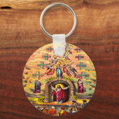 Hemelpoort Jezus omhelsd door engelen Sleutelhanger (Voorkant)