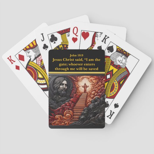 Hemelpoort open voor gelovigen pokerkaarten (Achterkant)