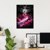 Hemelreiger Moerasreflectie Kunst Poster (Thuiskantoor)