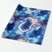 Hemels agaat | Abstract geode steenpatroon Cadeaupapier (Uitgerold)