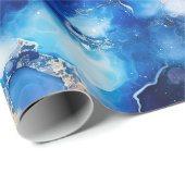 Hemels agaat | Abstract geode steenpatroon Cadeaupapier (Rol Hoek)