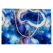 Hemels agaat | Abstracte geode steenpatroon Groot Cadeauzakje (Achterkant)