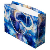 Hemels agaat | Abstracte geode steenpatroon Groot Cadeauzakje (Achterkant Gekanteld)