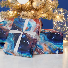Hemels Agaat | Vuursteen Cosmospatroon Cadeaupapier