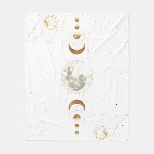 Hemels Astrologiepatroon | Inpakpapier Fleece Deken (Voorkant)