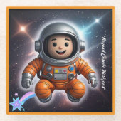 "Hemels avontuur" Glazen Onderzetter (Voorkant)