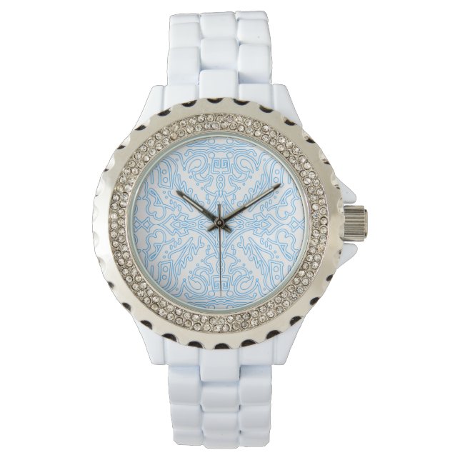 Hemels Azuurblauw Getij Horloge (Voorkant)