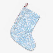 Hemels Azuurblauw Getij Kleine Kerstsok (Voorkant (Hangend))