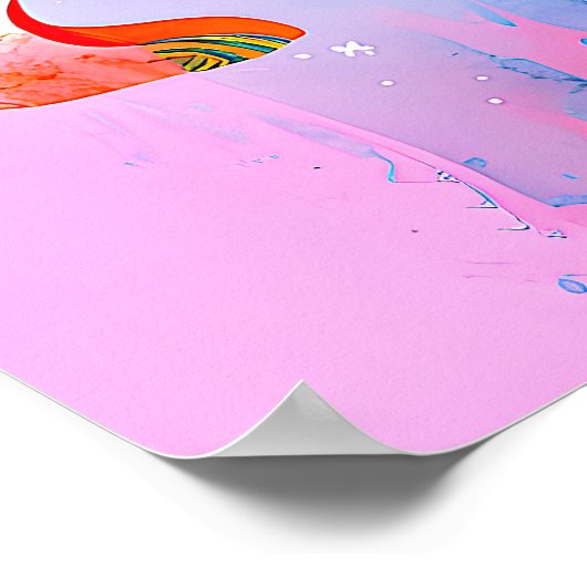 Hemels Beer met een glimlach Poster (Hoek)