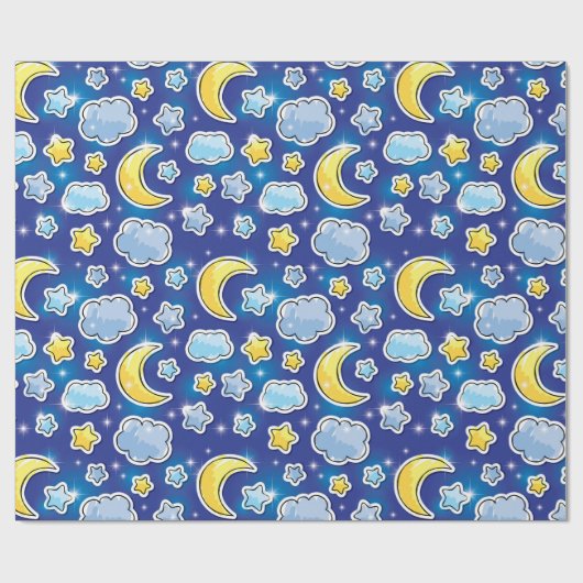 Hemels Blauw Sky Wrapping Papier (Vlak)