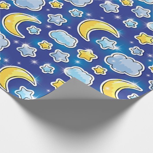 Hemels Blauw Sky Wrapping Papier (Hoek)