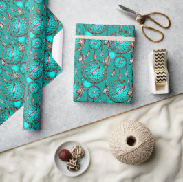 Hemels Blauwe Droomvanger Patroon Cadeaupapier