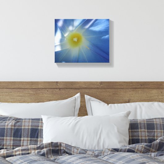 Hemels Blauwe Morgenglorie Canvas Afdruk (Insitu (Slaapkamer))