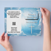 Hemels Blauwe Wolken Kerk Bulletin Flyer (Hand)