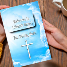 Hemels Blauwe Wolken Kerk Bulletin