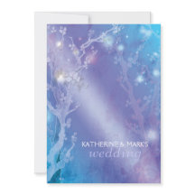 Hemels bos glinsterende blauwe bruiloft