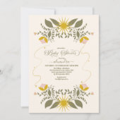  hemels botanisch Baby shower Kaart (Voorkant)