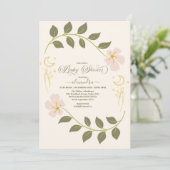  hemels botanisch Baby shower Kaart (Staand voorkant)