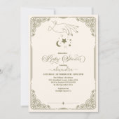 hemels botanisch Baby shower Kaart (Voorkant)