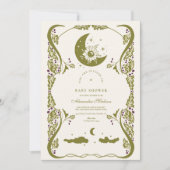 hemels botanisch Baby shower Kaart (Voorkant)