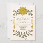  hemels botanisch Baby shower Kaart (Voorkant)