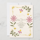  hemels botanisch Baby shower Kaart (Voorkant)