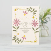  hemels botanisch Baby shower Kaart (Staand voorkant)