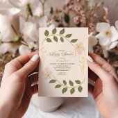  hemels botanisch Baby shower Kaart