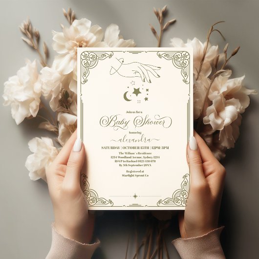 hemels botanisch Baby shower Kaart