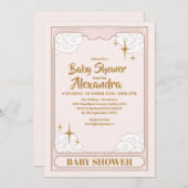 hemels botanisch Baby shower Kaart (Voorkant / Achterkant)