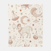 Hemels botanisch patroon (1) fleece deken (Voorkant)