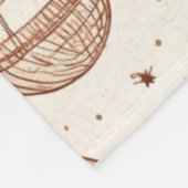 Hemels botanisch patroon (1) fleece deken (Hoek)