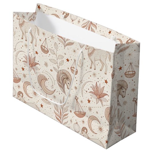 Hemels botanisch patroon (1) groot cadeauzakje (Voorkant Gekanteld)