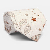 Hemels botanisch patroon (1) stropdas (Opgerold)