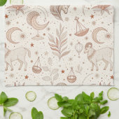 Hemels botanisch patroon (1) theedoek (Gevouwen)