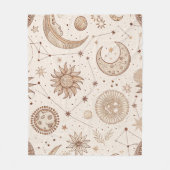 Hemels botanisch patroon (2) fleece deken (Voorkant)