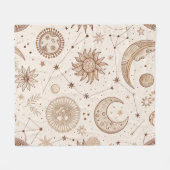 Hemels botanisch patroon (2) fleece deken (Voorkant (Horizontaal))