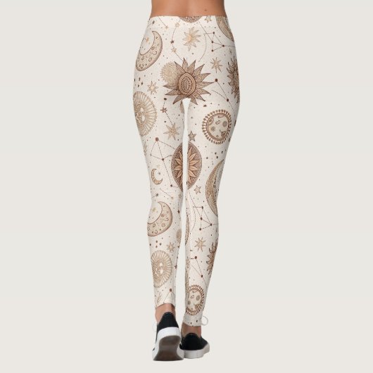 Hemels botanisch patroon (2) leggings (Achterkant)