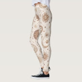 Hemels botanisch patroon (2) leggings (Links)