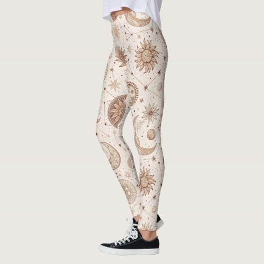 Hemels botanisch patroon (2) leggings (Links)