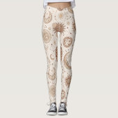 Hemels botanisch patroon (2) leggings (Voorkant)