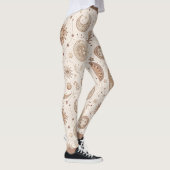 Hemels botanisch patroon (2) leggings (Rechts)