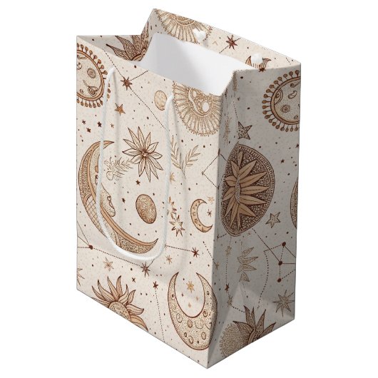 Hemels botanisch patroon (2) medium cadeauzakje (Voorkant Gekanteld)